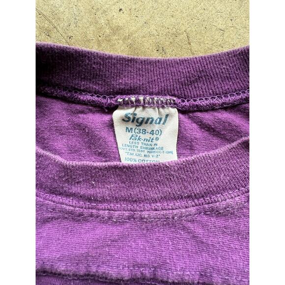 Vintage 1970s Purple Ringer Highschool Tee Size XS Indian Singers - Picture 3 of 7